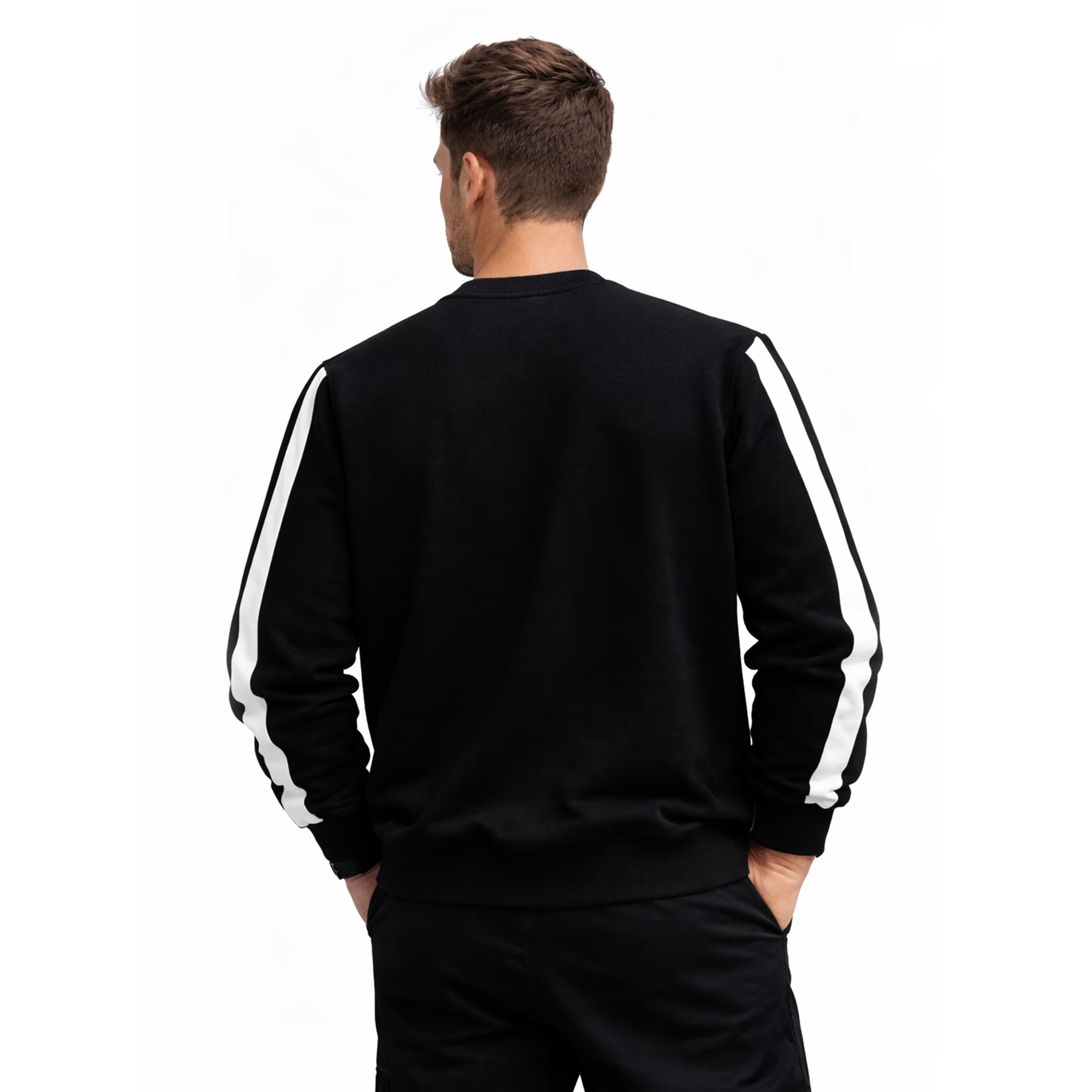 Nexure Co. Signature Side-Stripe Fleece Sweatshirt