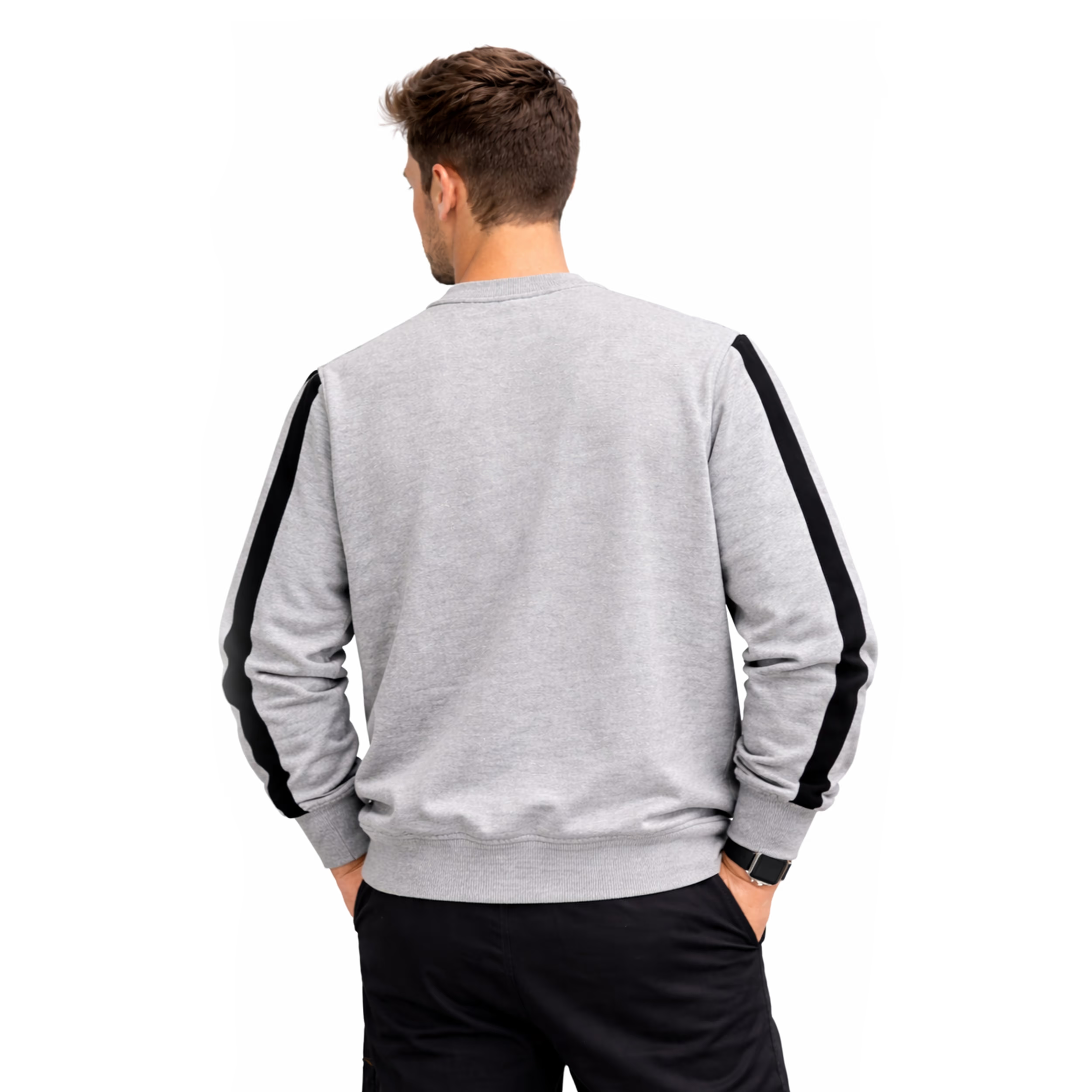 Nexure Co. Signature Side-Stripe Fleece Sweatshirt